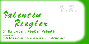 valentin riegler business card